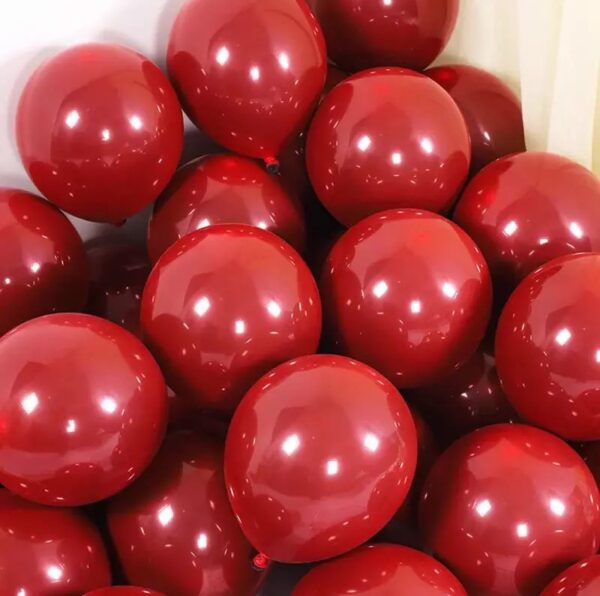 Vinröda Ballonger 50-pack
